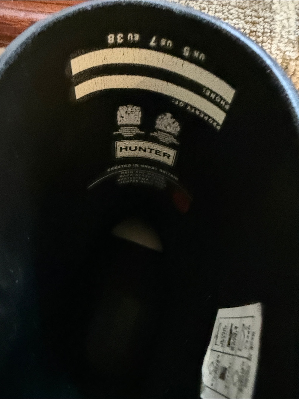 Hunter Black Women's Mid-Calf Rain Boots - Picture 4 of 4
